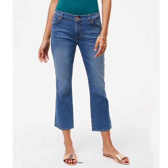 Loft Curvy Kick Crop Jeans - Picture 1 of 10